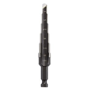 Irwin Unibit 3/16 to 1/2 in. X 6 in. L High Speed Steel Step Drill Bit 1 pc
