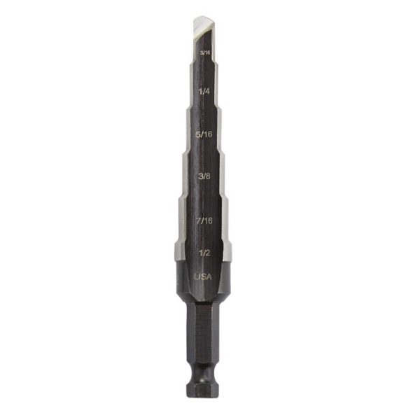 Irwin Unibit 3/16 to 1/2 in. X 6 in. L High Speed Steel Step Drill Bit 1 pc
