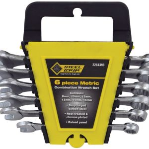 Steel Grip Metric Wrench Set Multiple in. L 6 pc