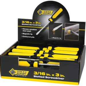 Steel Grip 3/16 in. X 3 in. L Slotted Screwdriver 1 pc