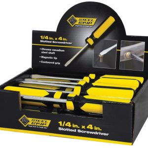 Steel Grip 1/4 in. X 4 in. L Slotted Screwdriver 1 pc