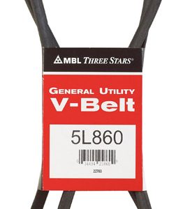 Mitsuboshi FHP 5L860 General Utility V-Belt 0.63 in. W X 86 in. L For Fractional Horsepower Motors