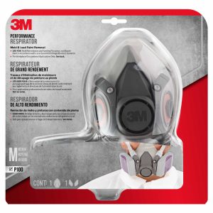 3M P100 Lead Paint Removal Respirator Valved Gray M 1 pk