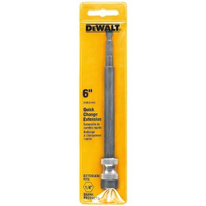 DeWalt 6 in. Alloy Steel Bit Extension 1/4 in. Quick-Change Hex Shank 1 pc