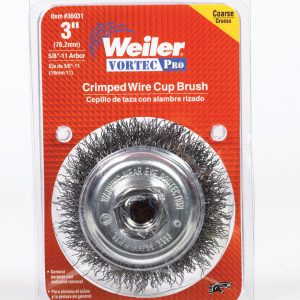 Weiler Vortec Pro 3 in. D X 5/8-11 in. Crimped Steel Crimped Wire Cup Brush 14000 rpm 1 pc