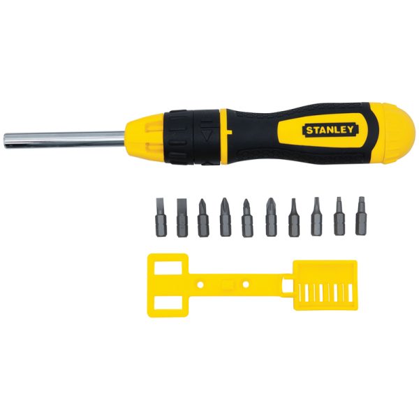 Stanley 10 pc Multi-Bit Ratchet Screwdriver 7 in.