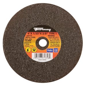 Forney 4 in. D X 3/8 in. Aluminum Oxide Metal Cut-Off Wheel 1 pc