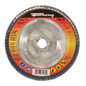 Forney 4-1/2 in. D Zirconia Aluminum Oxide Flap Disc 36 Grit 1 pc