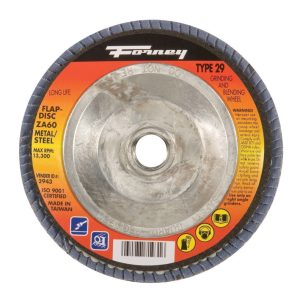 Forney 4-1/2 in. D Zirconia Aluminum Oxide Thread Arbor Flap Disc 120 Grit 1 pc