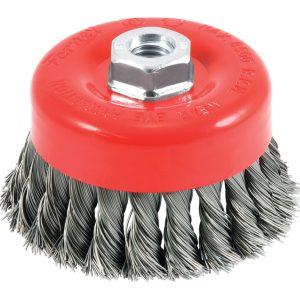 Forney 4 in. D X 5/8 in. Knotted Steel Cup Brush 8500 rpm 1 pc
