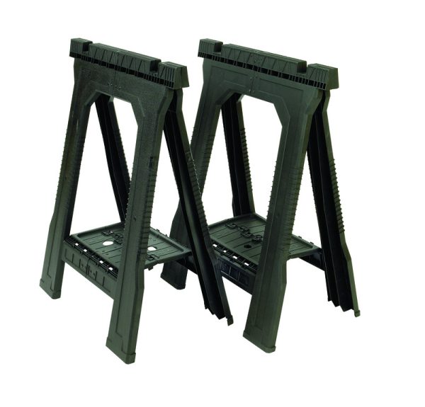 Stanley 32 in. H X 22-1/2 in. W X 5 in. D Folding Sawhorse 800 lb. cap. 2 pk