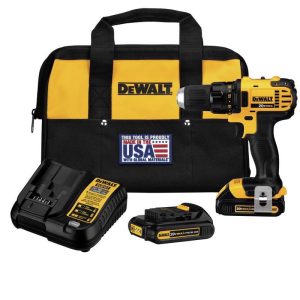 DEWALT 20V MAX 20 V 1/2 in. Brushed Cordless Compact Drill Kit (Battery & Charger)