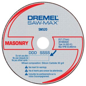 Dremel Saw-Max 3 in. D X 3/8 in. in. Silicon Carbide Masonry Cut-Off Wheel 3 pc