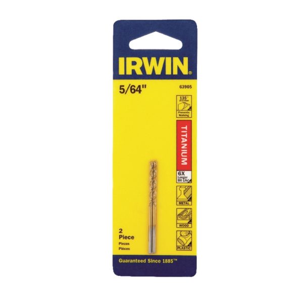 Irwin 5/64 in. X 2 in. L High Speed Steel Drill Bit Set 2 pc