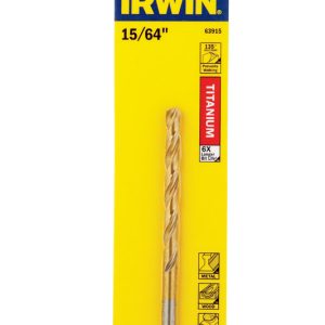 Irwin 15/64 in. X 3-7/8 in. L High Speed Steel Drill Bit 1 pc
