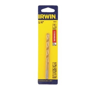 Irwin 1/4 in. X 4 in. L High Speed Steel Drill Bit 1 pc