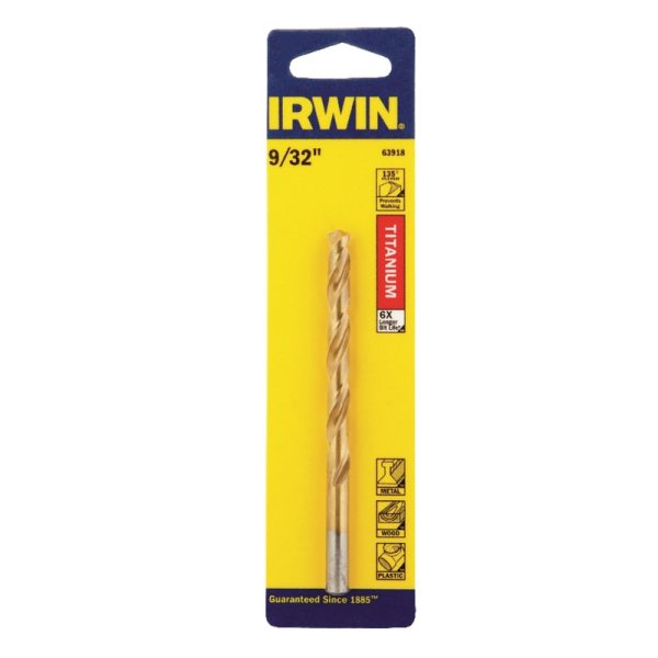 Irwin 9/32 in. X 4-1/4 in. L High Speed Steel Drill Bit 1 pc