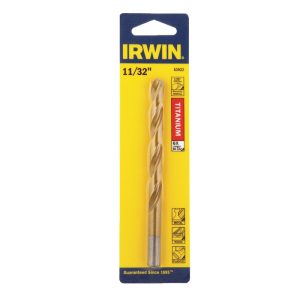 Irwin 11/32 in. X 4-3/4 in. L High Speed Steel Drill Bit 1 pc
