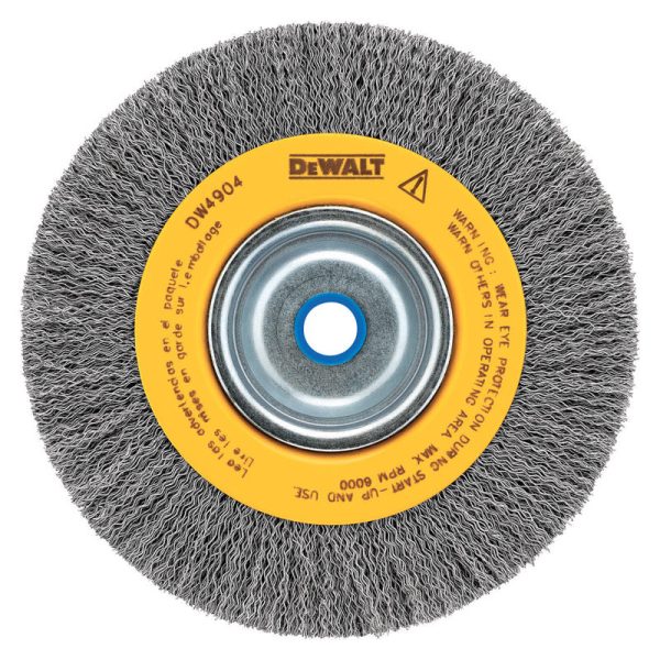 DeWalt 6 in. Crimped/Knotted Wire Wheel Brush Carbon Steel 6000 rpm 1 pc