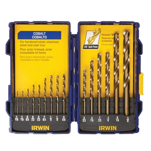 Irwin Cobalt Steel Drill Bit Set 15 pc