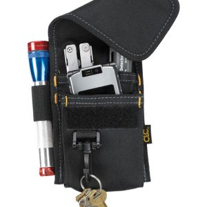 CLC 4 pocket Polyester Fabric Tool Holder 3.5 in. L X 7 in. H Black