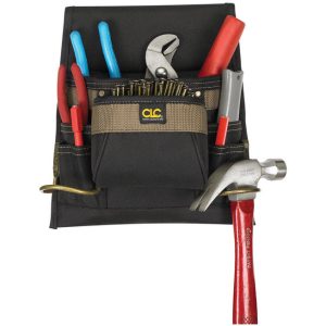 CLC 3 in. W X 12.75 in. H Polyester Tool Bag 8 pocket Black/Tan 1 pc