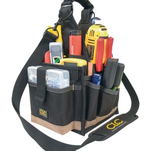 CLC 8 in. W X 16 in. H Polyester Tool Carrier 25 pocket Black/Tan 1 pc