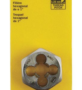 Irwin Hanson High Carbon Steel Metric Hexagon Die 10 - 1.25 mm 1 pc