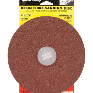 Forney 7 in. Aluminum Oxide Adhesive Sanding Disc 36 Grit 3 pk