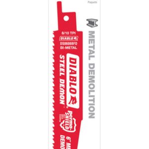 Diablo 6 in. Bi-Metal Reciprocating Saw Blade 8/10 TPI 5 pc
