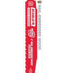 Diablo 9 in. Bi-Metal Reciprocating Saw Blade 4/6 TPI 5 pc