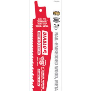 Diablo 6 in. Bi-Metal Reciprocating Saw Blade 8/14 TPI 5 pc