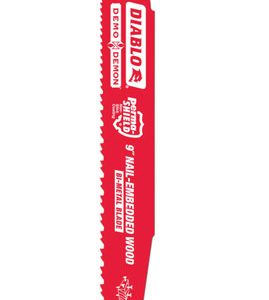 Diablo Demo Demon 9 in. Bi-Metal Variable Tooth Reciprocating Saw Blade 4/6 TPI 2 pk