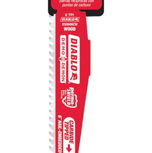 Diablo Demo Demon 6 in. Carbide Reciprocating Saw Blade 6 TPI 1 pc