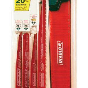 Diablo 6 and 9 in. Bi-Metal Reciprocating Saw Blade Set Multi TPI 6 pc