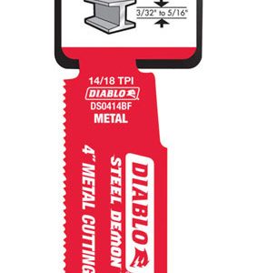 Diablo Steel Demon 4 in. Bi-Metal Dual Tooth Reciprocating Saw Blade 14/18 TPI 2 pk