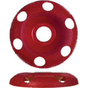 King Arthur's Tools Holey Galahad 4 in. Tungsten Carbide Bolt-On Sanding Disc 70 Grit Medium 1 pk