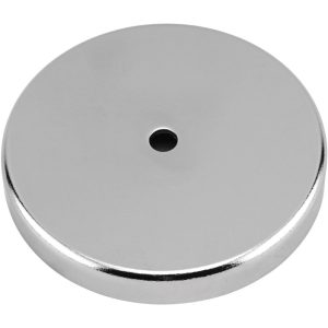 Magnet Source .18 in. L X 1.21 in. W Silver Round Base Magnet 10 lb. pull 2 pc
