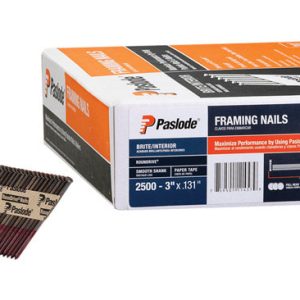 Paslode Roundrive 3 in. Angled Strip Brite Framing Nails 30 deg 2500 pk