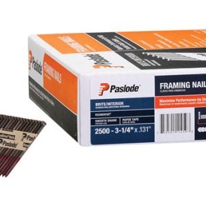Paslode RounDrive 3-1/4 in. 18 Ga. Straight Strip Brite Framing Nails 30 deg 2500 pk