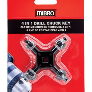 MIBRO 1/4 to 1/2 in. 4-In-1 Drill Chuck Key Hardened Steel 1 pc