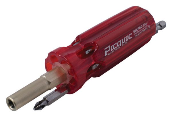 Picquic Sixpac Plus 7 pc Multi-Bit Screwdriver 5.95 in.