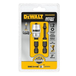 DeWalt Impact Ready Square #2 X 2 in. L Screwdriver Bit Black Oxide 2 pc