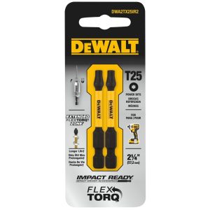 DeWalt FlexTorq Torx T25 X 2 in. L Impact Power Bit Steel 2 pc