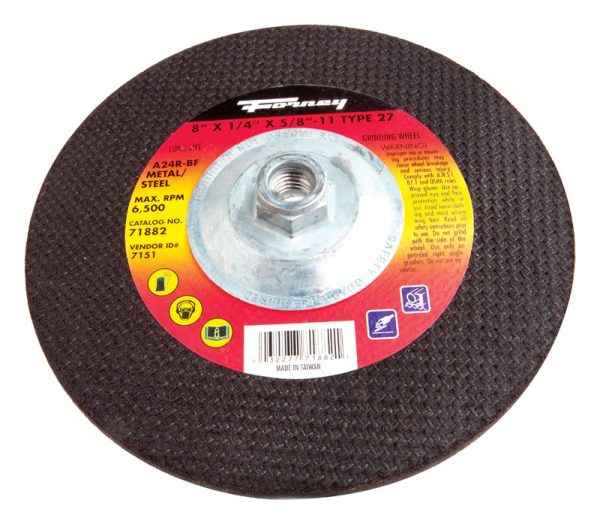 Forney 8 in. D Metal Grinding Wheel