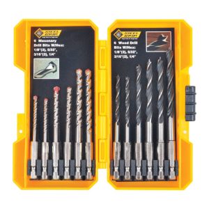 Steel Grip Carbon Steel Drill Bit Set 12 pc
