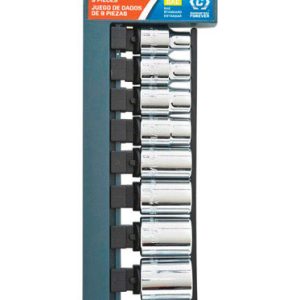 Crescent Assorted Sizes X 3/8 in. drive SAE 12 Point Socket Set 9 pc