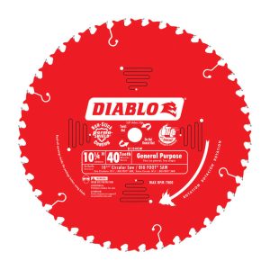 Diablo 10-1/4 in. D X 5/8 in. Carbide Circular Saw Blade 40 teeth 1 pk