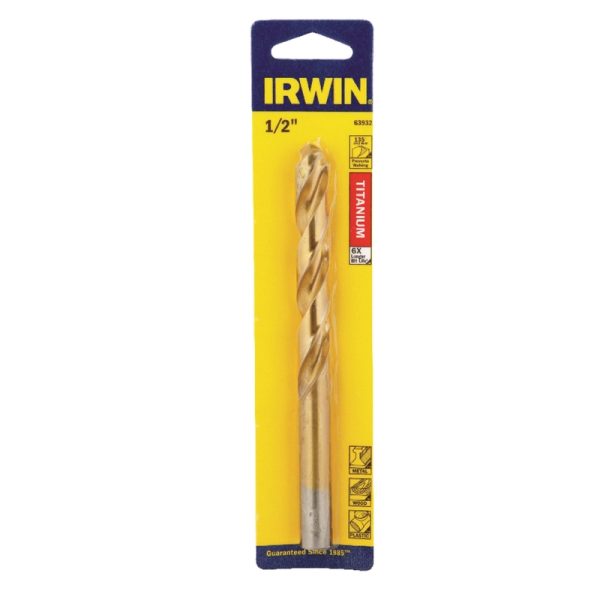 Irwin 1/2 in. X 6 in. L High Speed Steel Drill Bit 1 pc