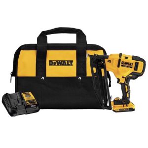 DEWALT 20V MAX XR 16 Ga. Cordless 20 deg Angled Finish Nailer 20 V